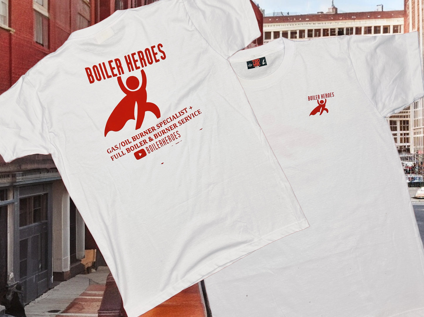 Boiler Heroes white tee